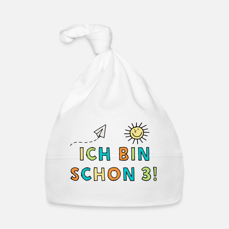Ich bin schon 3! Baby Bio-Mütze