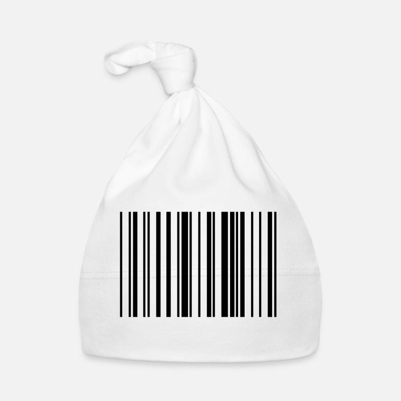Striped barcode code strip Organic Baby Cap