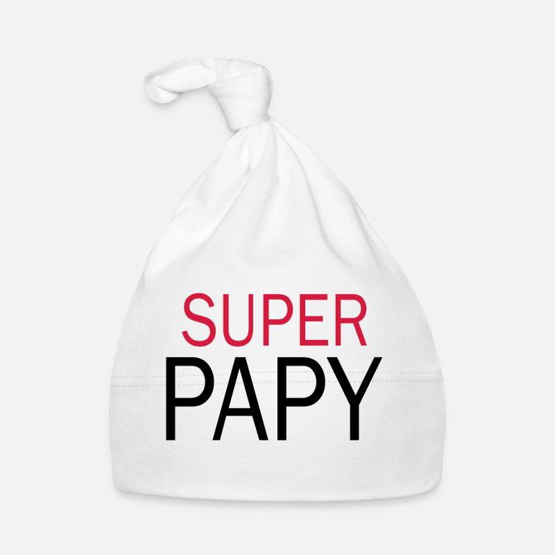 Super Papy - Grandpa Tshirt Organic Baby Cap
