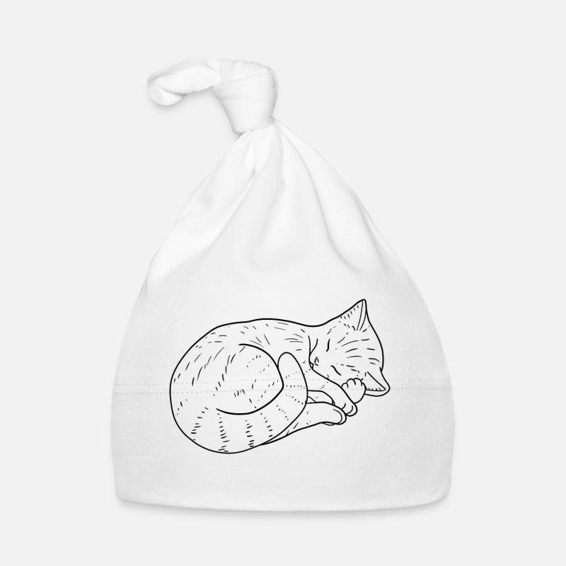 Cat drawing Organic Baby Cap