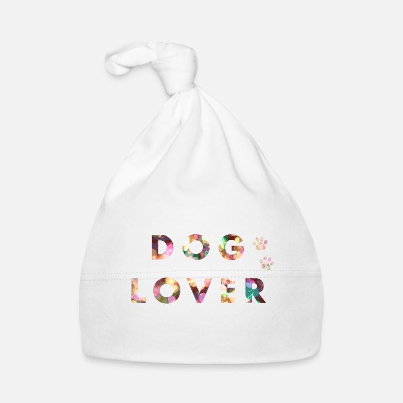 Amoureux des chiens - Bonnet bio Bébé - blanc
