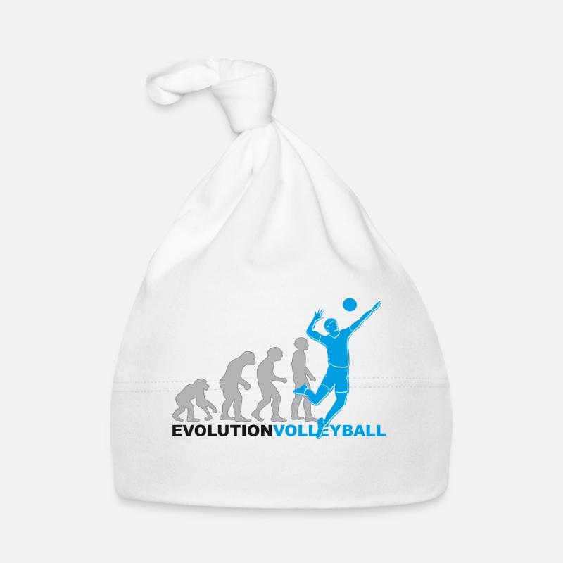 Évolution des joueurs de volley-, de volley-, de volley- - Bonnet bio Bébé - blanc