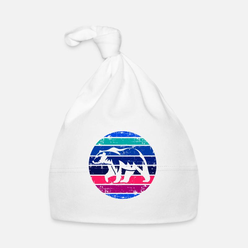 Retro Polarbär Eisbären Baby Bio-Mütze