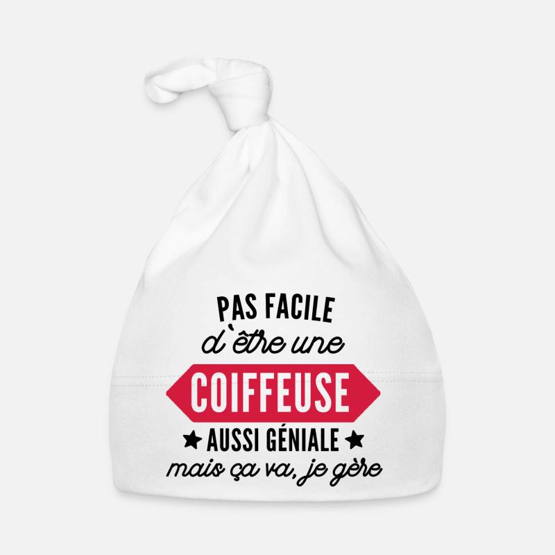 coiffeuse et géniale / cadeau humour coiffeuse Bonnet bio Bébé