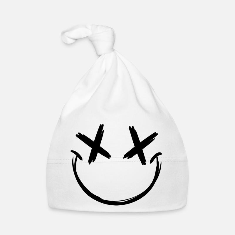 Emoji with X eyes Organic Baby Cap