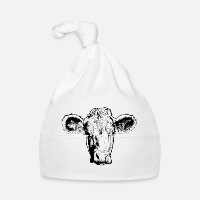 Kuh Kühe Baby Bio-Mütze