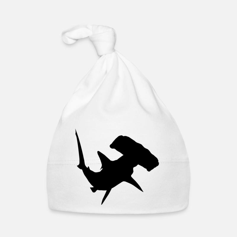 Silhouette avec un grand requin marteau Bonnet bio Bébé