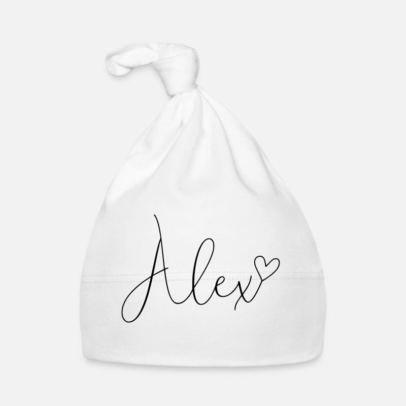Alex Nom Prénom Filles Garçons Bonnet bio Bébé