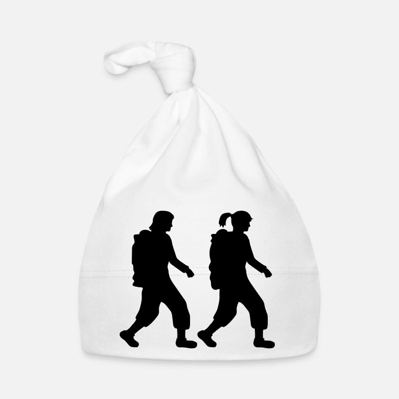 2 girlfriends hiking Organic Baby Cap
