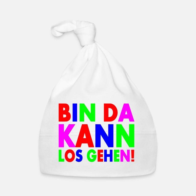 Bin da kann losgehen Baby Bio-Mütze