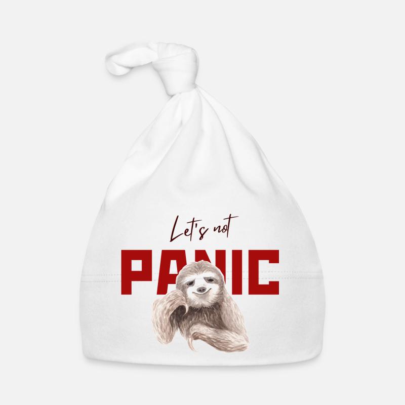 Ne paniquez pas - Funny Sloth Design Bonnet bio Bébé