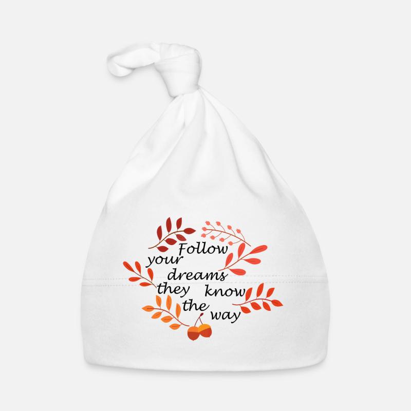 Herbstlaub und Eicheln Muster Baby Bio-Mütze