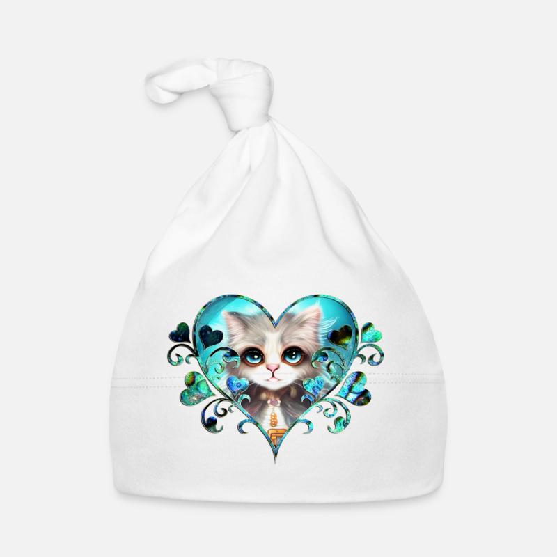 Mignon petit chat moelleux Bonnet bio Bébé