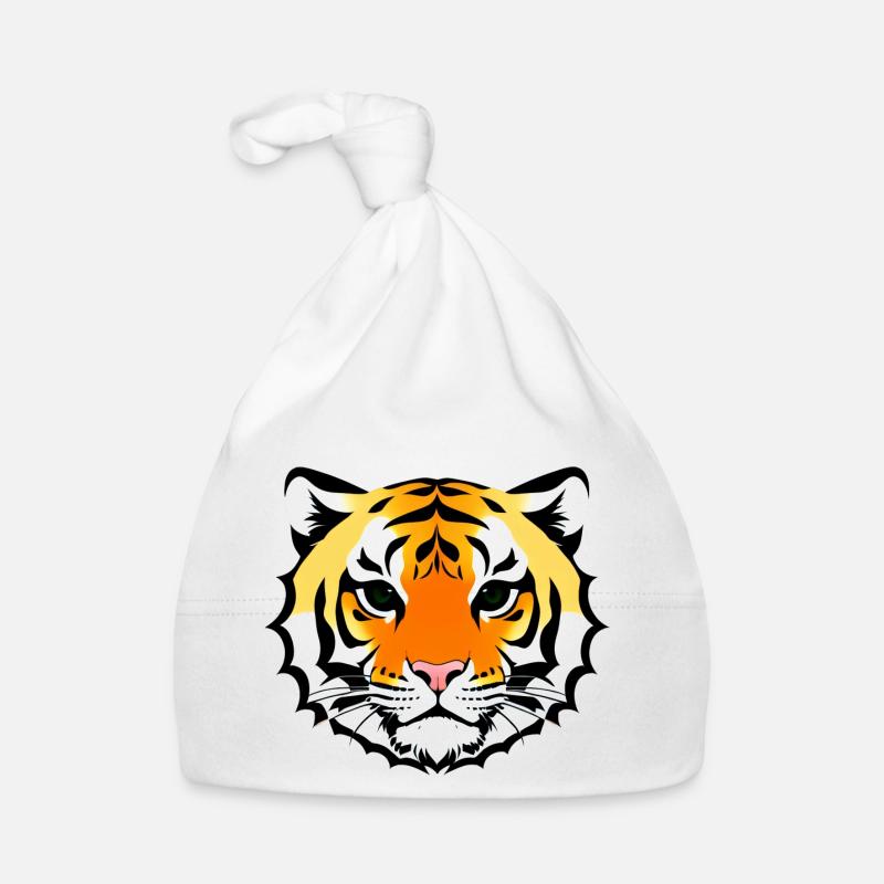 Comic Tiger Cute Funny Cool Cartoon 12 Organic Baby Cap