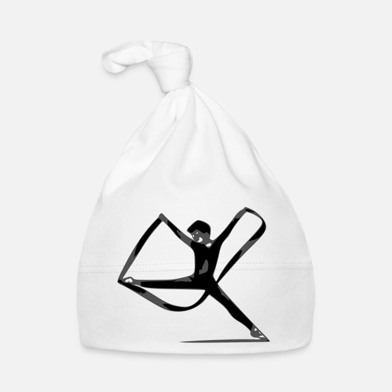 La gymnaste au ruban - Bonnet bio Bébé - blanc
