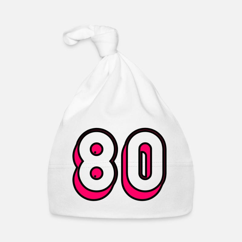 80. 80 ANS. 80e ANNIVERSAIRE. ANNIVERSAIRE 80 ANS Bonnet bio Bébé