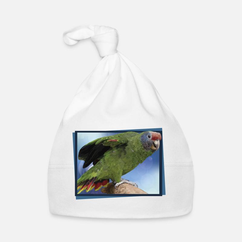 The Red-tailed Parrot Organic Baby Cap