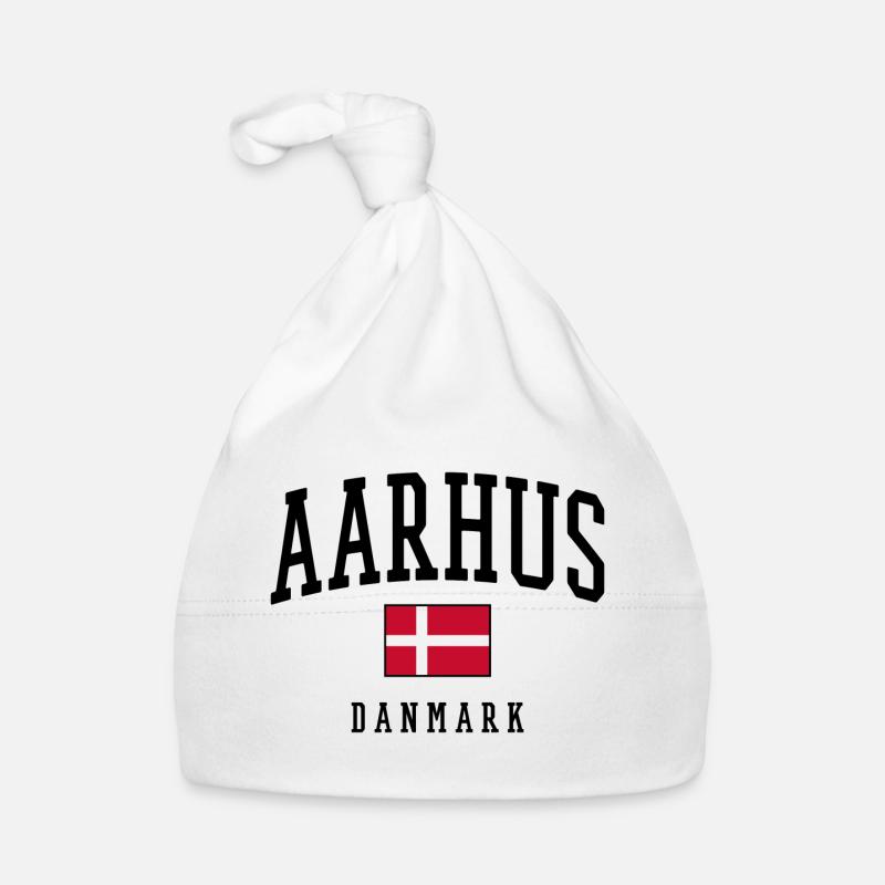 AARHUS DANMARK – Conception du drapeau du Danemark Bonnet bio Bébé