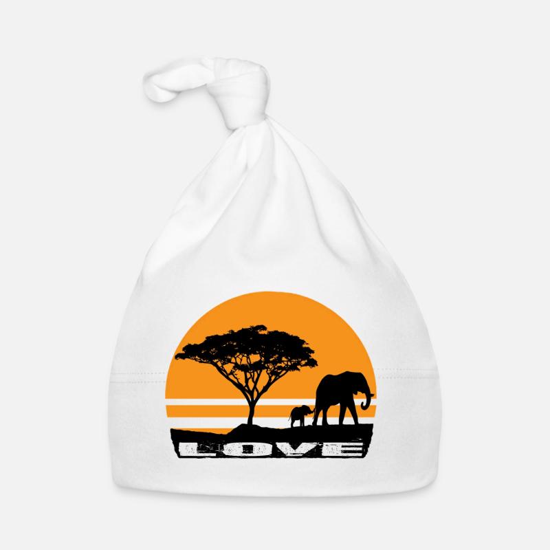 Elephants Organic Baby Cap