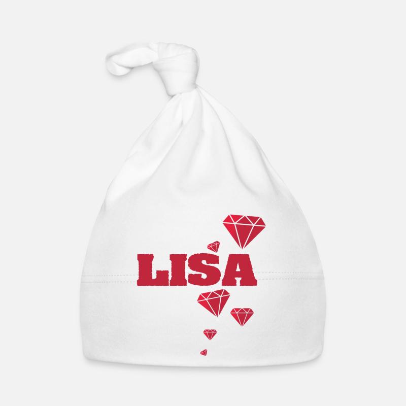 First name lisa Organic Baby Cap