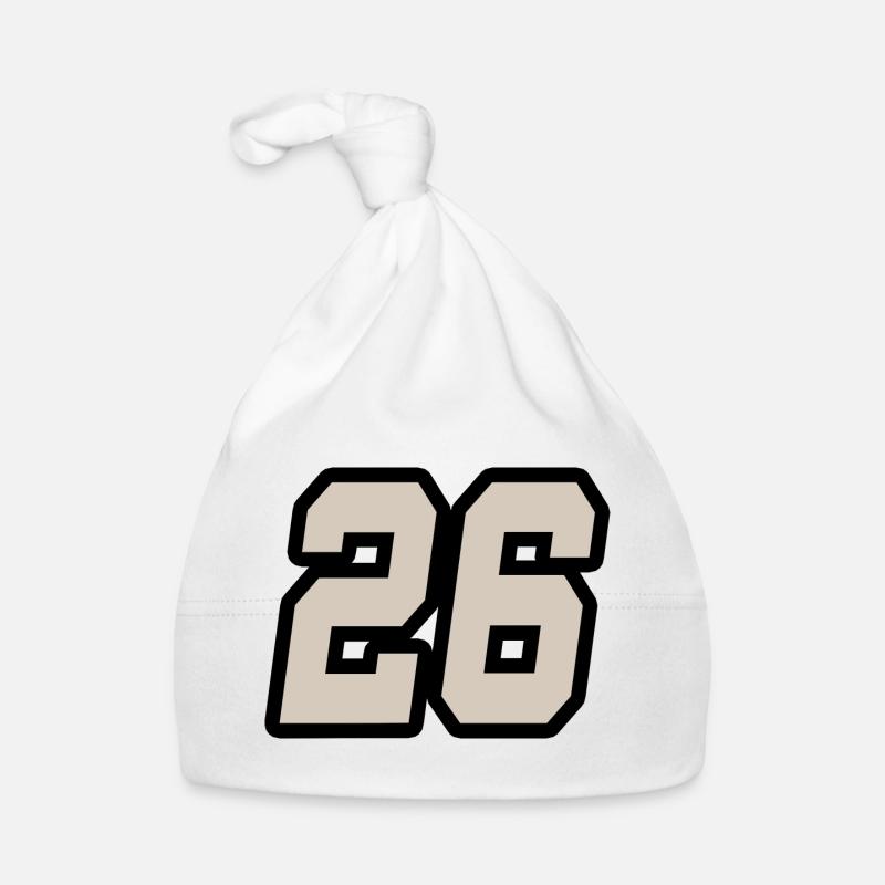 Nummer sechsundzwanzig 26 Baby Bio-Mütze