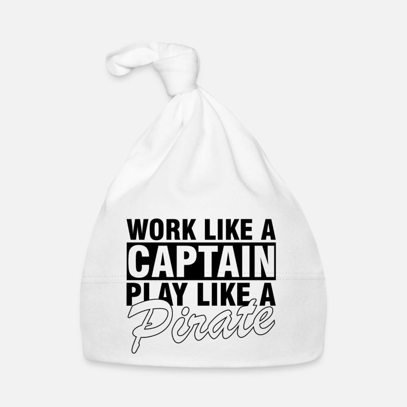 Work like a captain, play like a pirate Organic Baby Cap