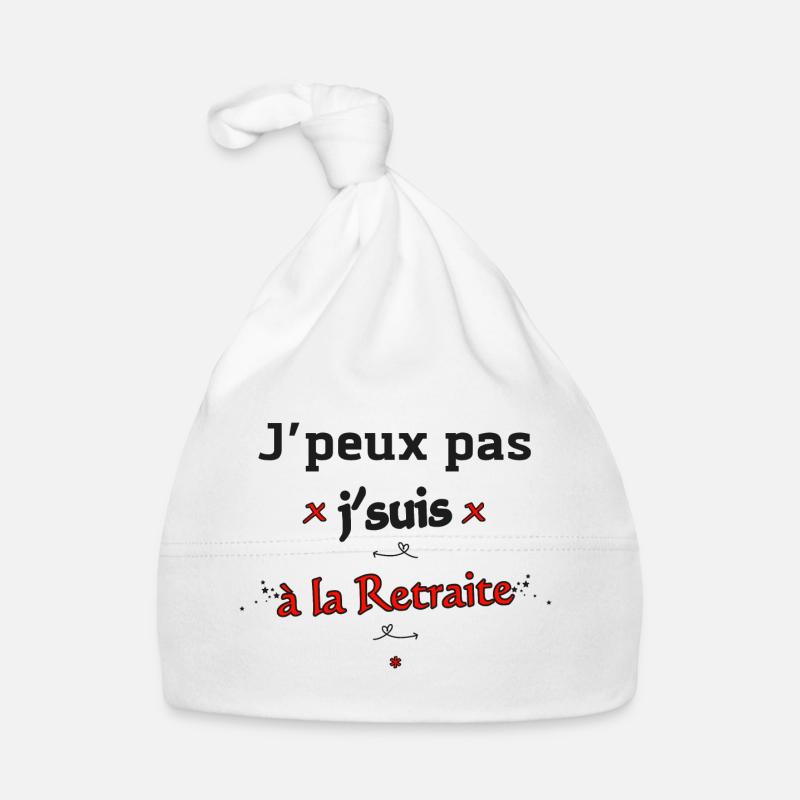 J'Peux Pas J'suis à La Retraite Bonnet bio Bébé