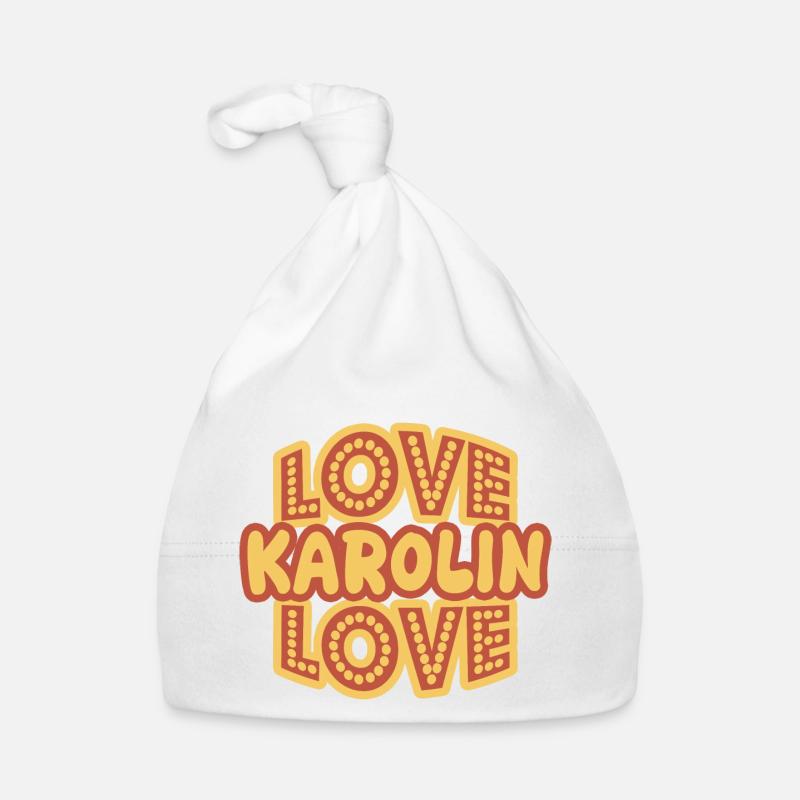 First name Karolin Organic Baby Cap
