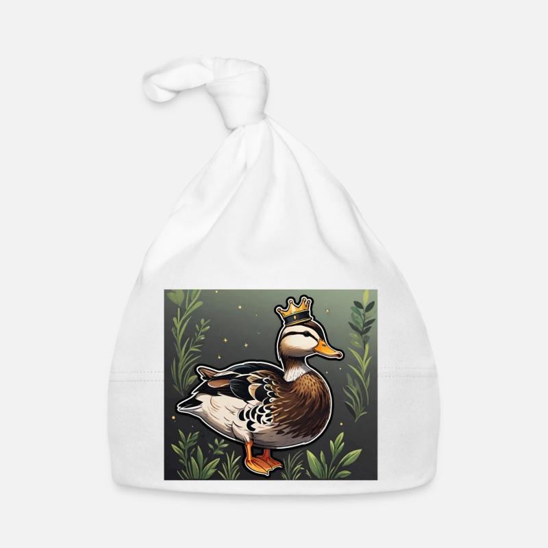 Ente mit Krone Baby Bio-Mütze