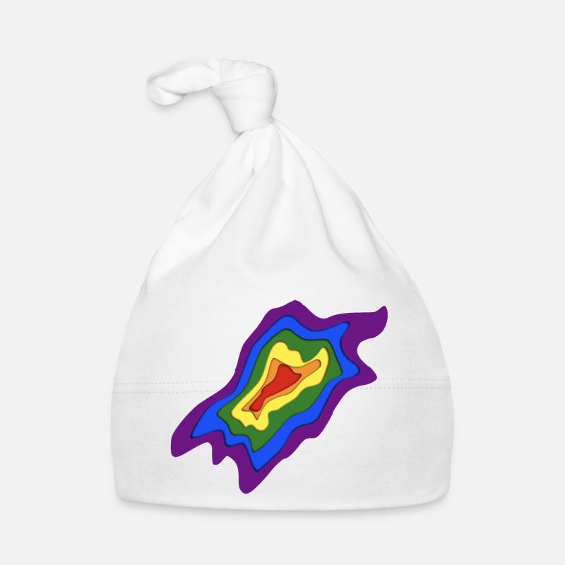 Drapeau arc-en-ciel de style Papercut Bonnet bio Bébé