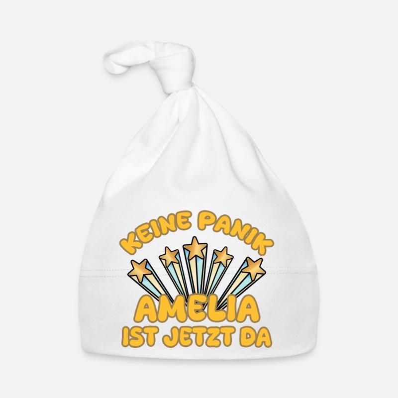 First name Amelia Organic Baby Cap