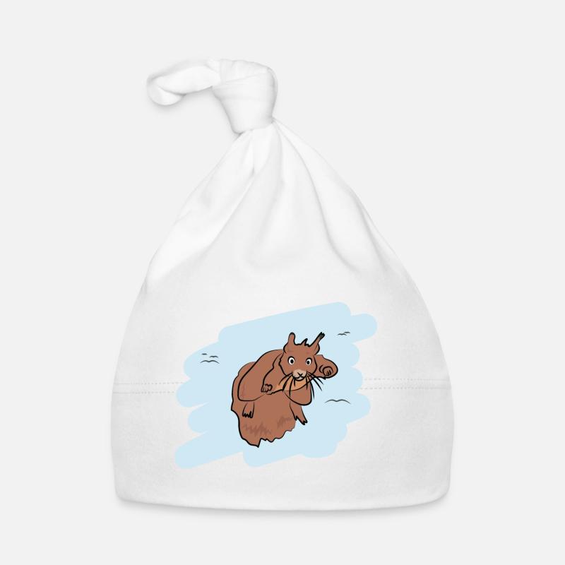 Illustrations Design "Eichhörnchen Kisses" Baby Bio-Mütze