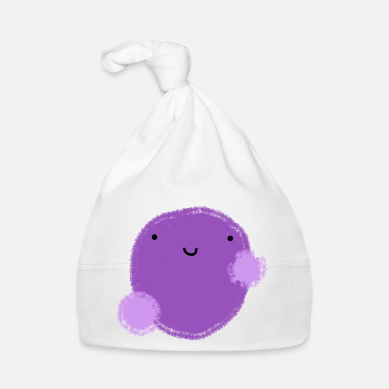 Figui (purple ball) Organic Baby Cap