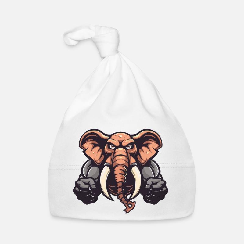 Bande dessinée d’animaux éléphants Bonnet bio Bébé