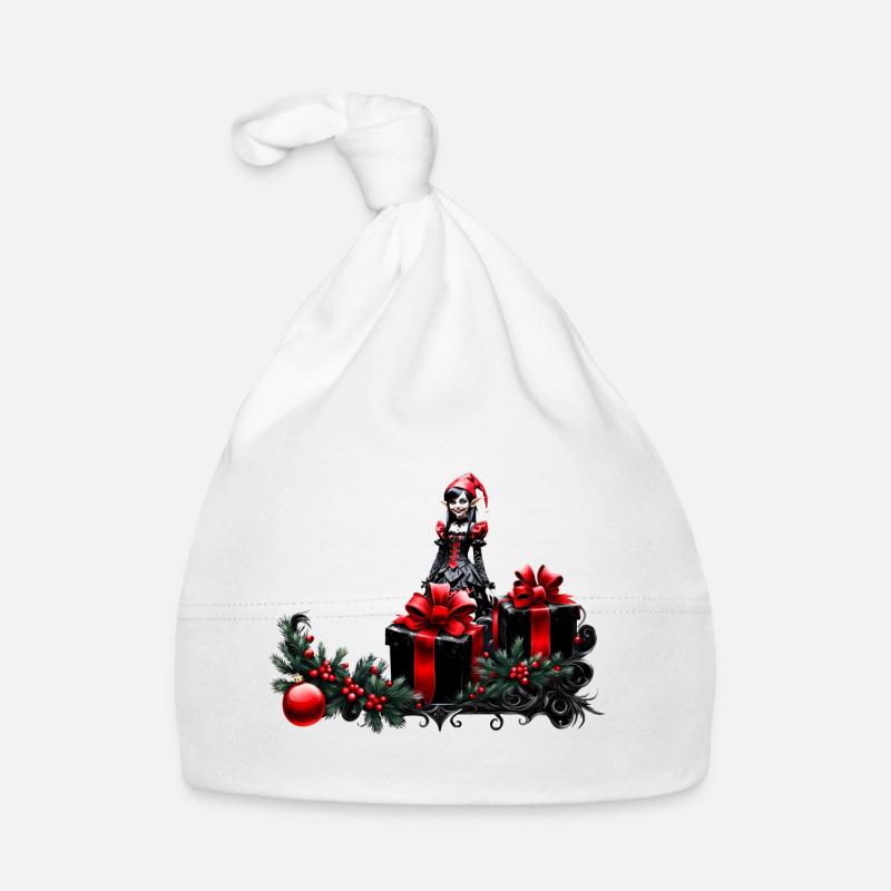 Mignon Gothique Elfe de Noël Bonnet bio Bébé
