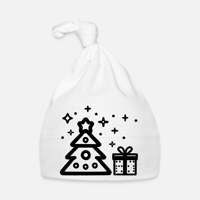 Klassischer Weihnachtsbaum Baby Bio-Mütze