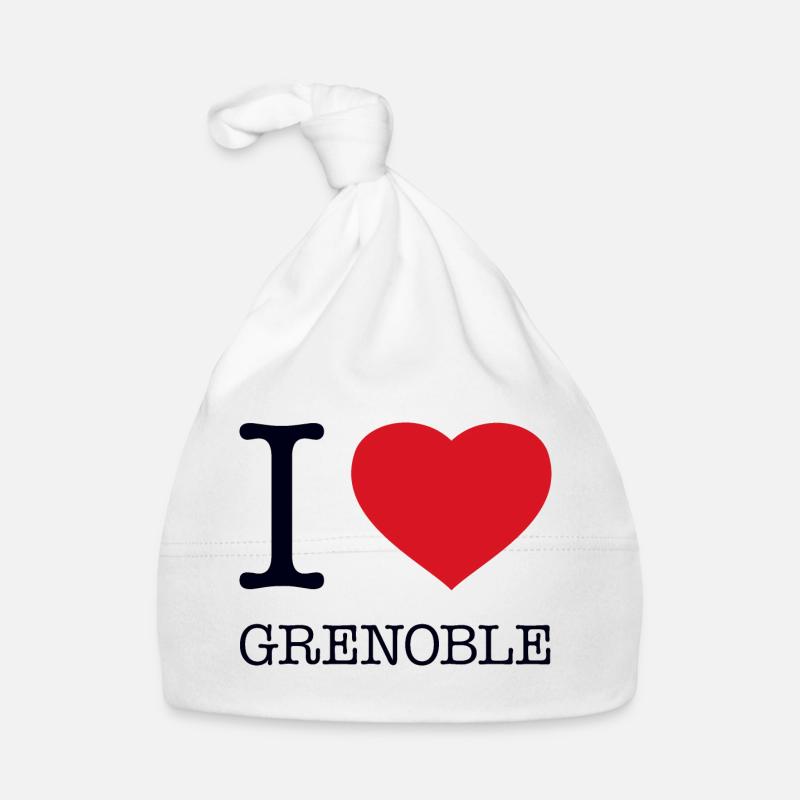 J’ADORE GRENOBLE - Bonnet bio Bébé - blanc