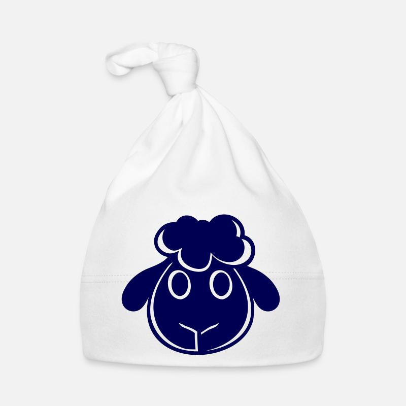 Black Sheep Face Head Small Cute Cute Organic Baby Cap