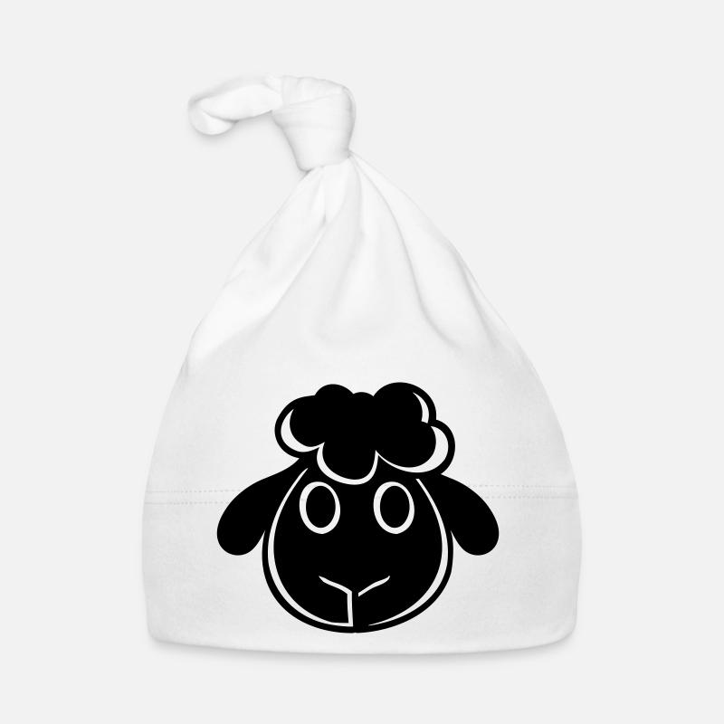 Black Sheep Face Head Small Cute Cute Organic Baby Cap