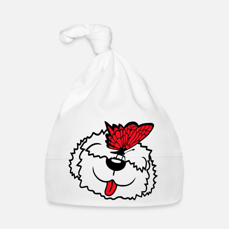 chien papillon nez mignon drôle heureux bande dessinée Bonnet bio Bébé
