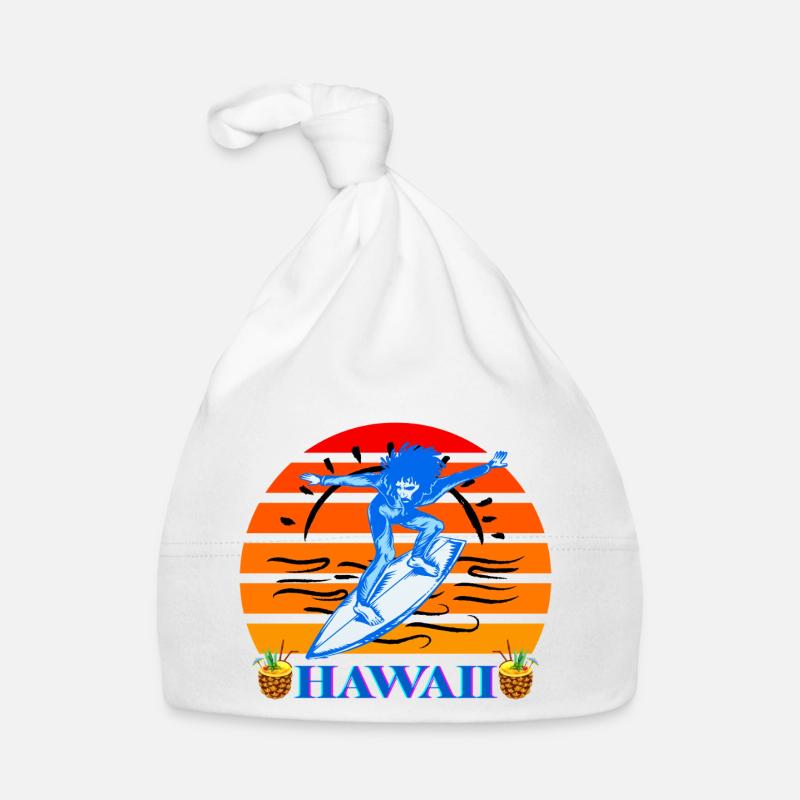 Surf à Hawaï Bonnet bio Bébé