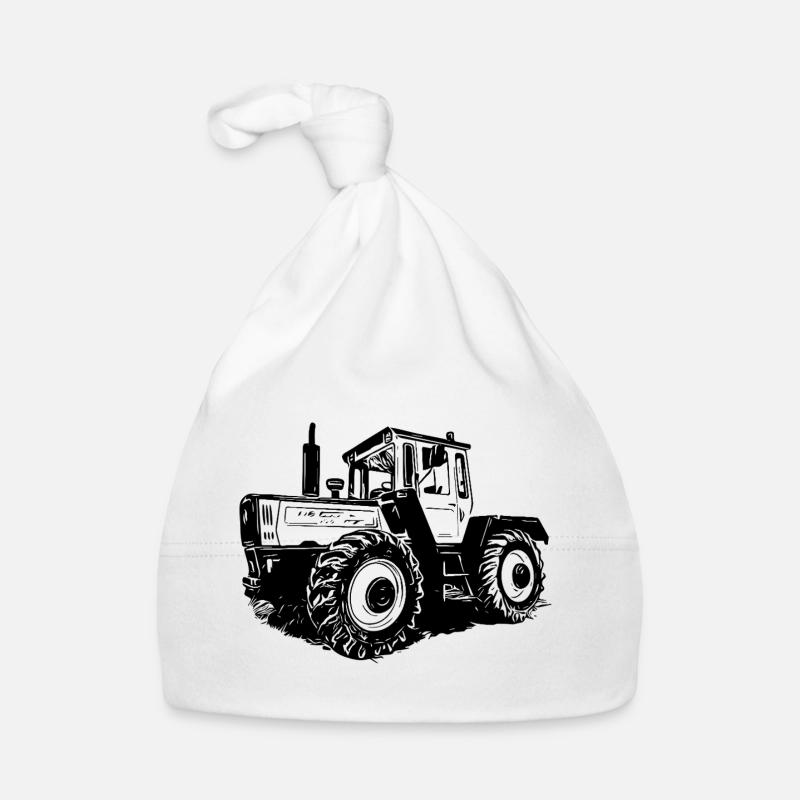 Tractor Power Silhouette Organic Baby Cap