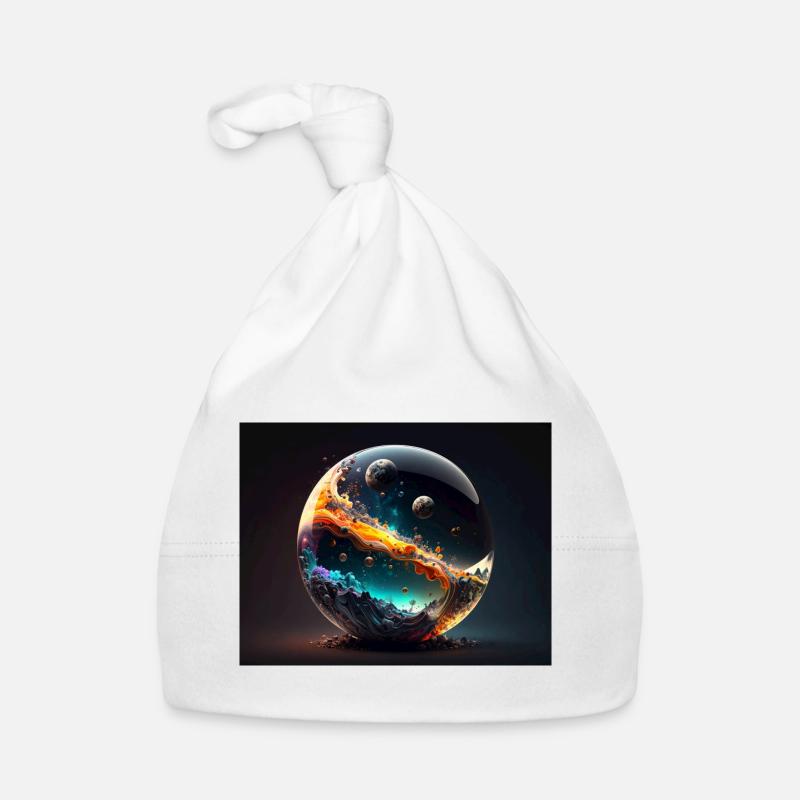 Galactic Universe Globe Organic Baby Cap