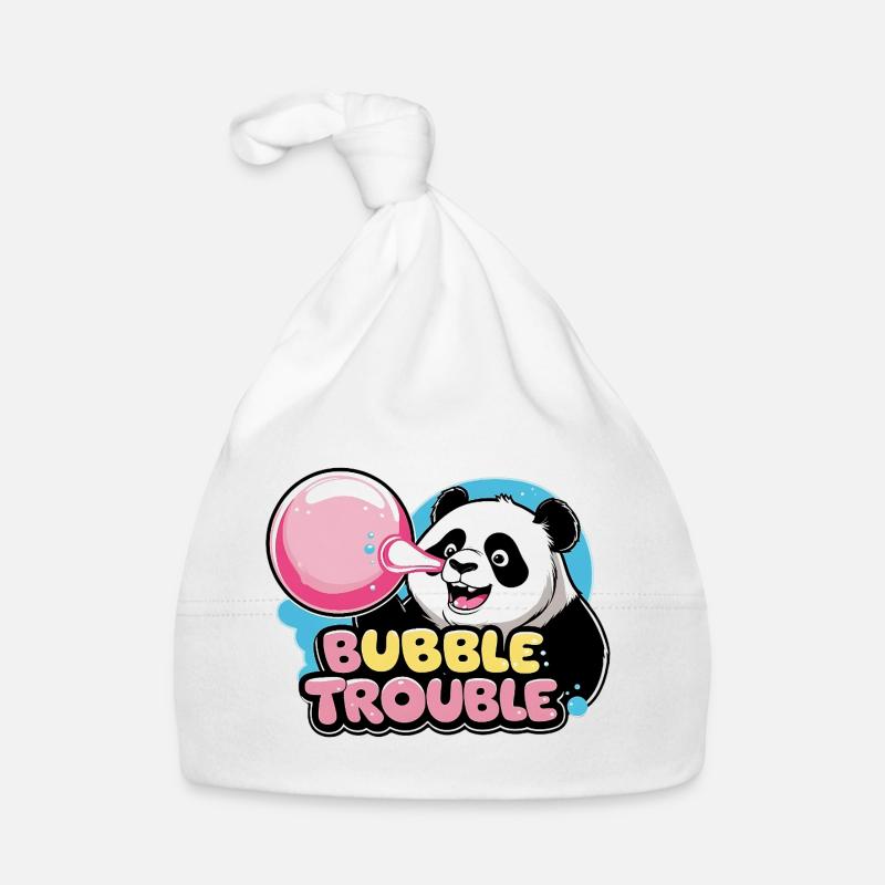 Panda mignon avec chewing-gum Bonnet bio Bébé