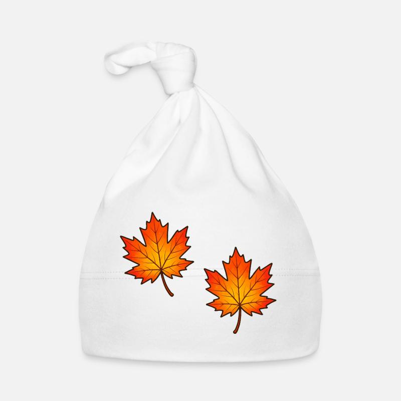 Illustration de feuilles d’érable d’automne Bonnet bio Bébé