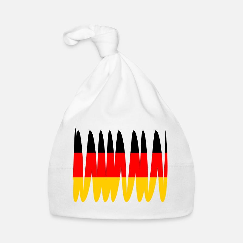 Drapeau de l’Allemagne - Bonnet bio Bébé - blanc