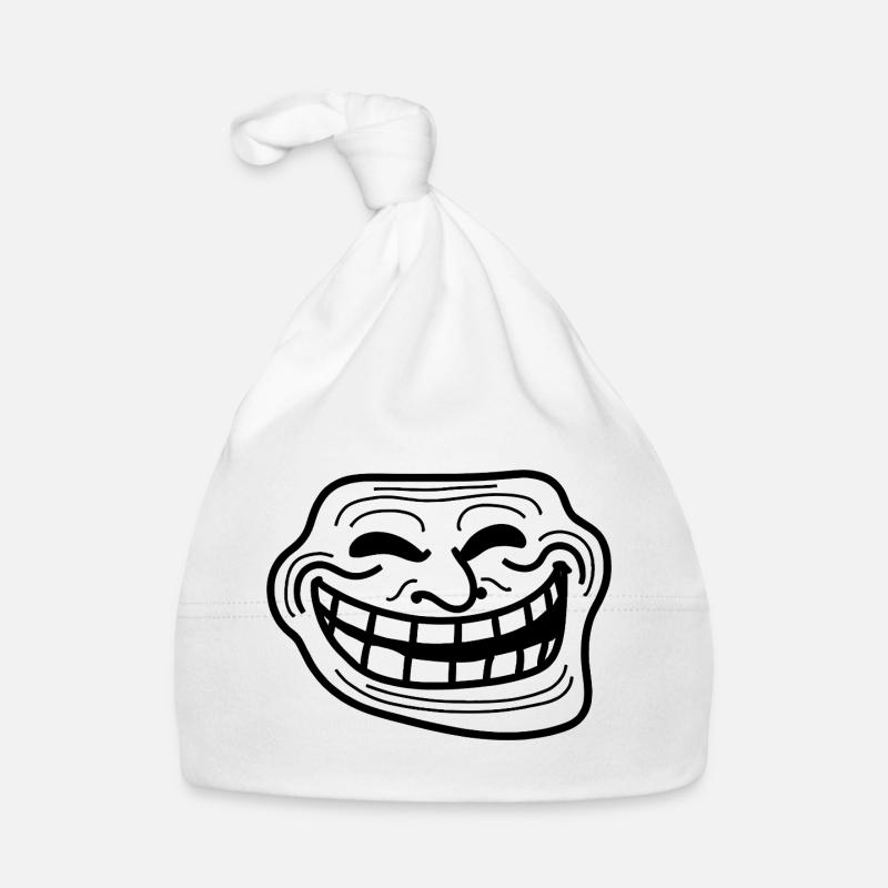 Bold Grin Linework Illustration Organic Baby Cap