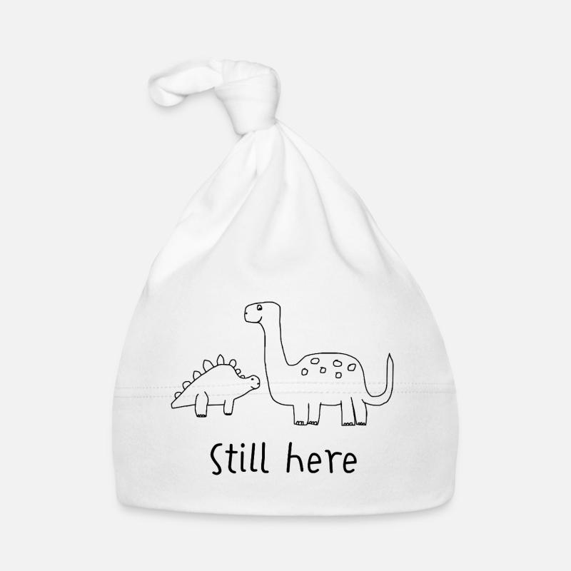 Funny Dino Drawing | Still here Organic Baby Cap