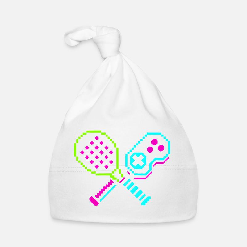 Retro Arcade Neon Paddel Baby Bio-Mütze