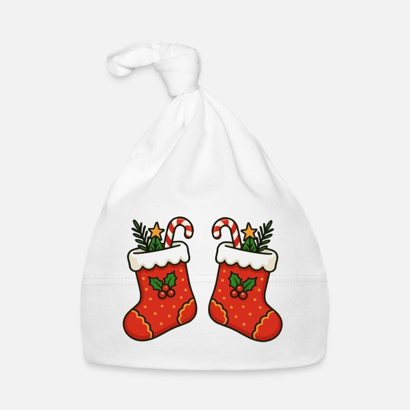 Illustration de bas de Noël festifs Bonnet bio Bébé